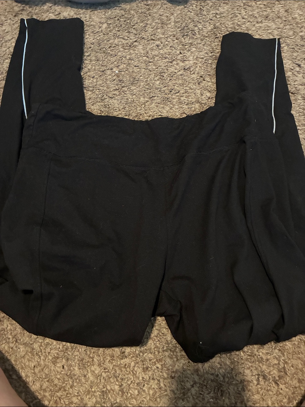 Women’s Black Active Leggings with Reflective Stripe